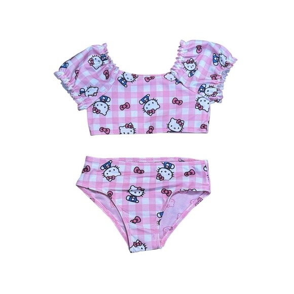Sanrio Hello Kitty Girls 3 Pice Swim Set With Hooded Cover Up | Size 18 months - Picture 2 of 4
